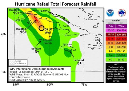 Cuba Rafael lluvias